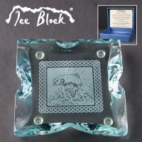 Ice Block Coaster In Blue Cardboard Gift Box - From £13.20 Including Engraving