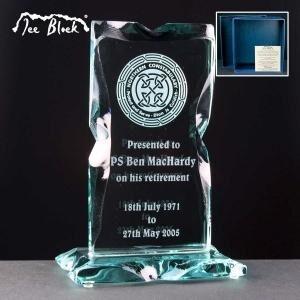 Ice Block Monument Award In Blue Cardboard Gift Box - From £27.25 Including Engraving
