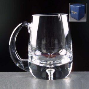 Balmoral Bubble Based Glass Tankard In Blue Cardboard Box - From £17.40 Including Engraving