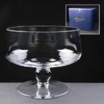 Balmoral Engraved Glass Bowls In Blue Cardboard Box
