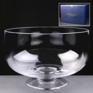Balmoral Glass Engraved Bowl In Blue Cardboard Box