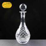 Earle Crystal Wine Decanter With Panel For Engraving In White Cardboard Box - £67.45 Including Engraving