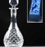 Earle Crystal Wine Decanter With Panel For Engraving In Presentation Box - £82.10 Including Engraving