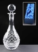 Earle Crystal Wine Decanter With Panel For Engraving In Presentation Box - £82.10 Including Engraving