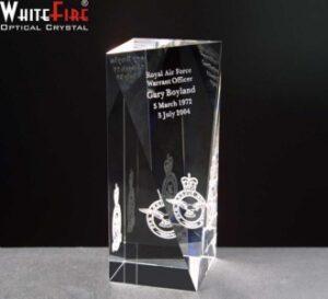 Whitefire Optical Crystal Tain Column Award Supplied In Velvet Lined Presentation Box - From £42.25