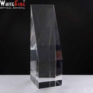 Whitefire Cairngorm Column Crystal Award In Velvet Lined Presentation Box