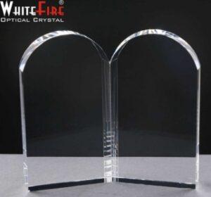 Whitefire Optical Crystal Open Book Award In Velvet Lined Presentation Box - £43.55 Including Engraving