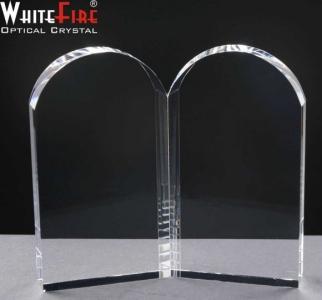 Whitefire Optical Crystal Open Book Award In Velvet Lined Presentation Box - £43.55 Including Engraving