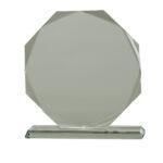 Hexagon Shaped Jade Glass Award In Presentation Box - From £22.00 Including Engraving