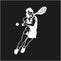 Female Tennis Player Logo