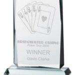 Rectangle Shaped Jade Glass Awards In Presentation Box. Price Including Engraving