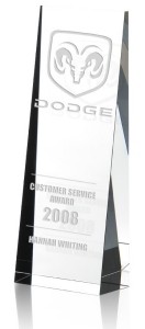 Crystal Wedge Award In Presentation Box - From £28.25 Including Engraving