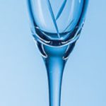 Engraved Champagne Glasses- SL821-Displayed-On-A-Pale-Blue-Background